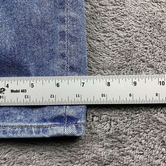 American Eagle Stretch High Rise 90s Boyfriend Jeans Womens 2 R Blue Distressed - Picture 5 of 13